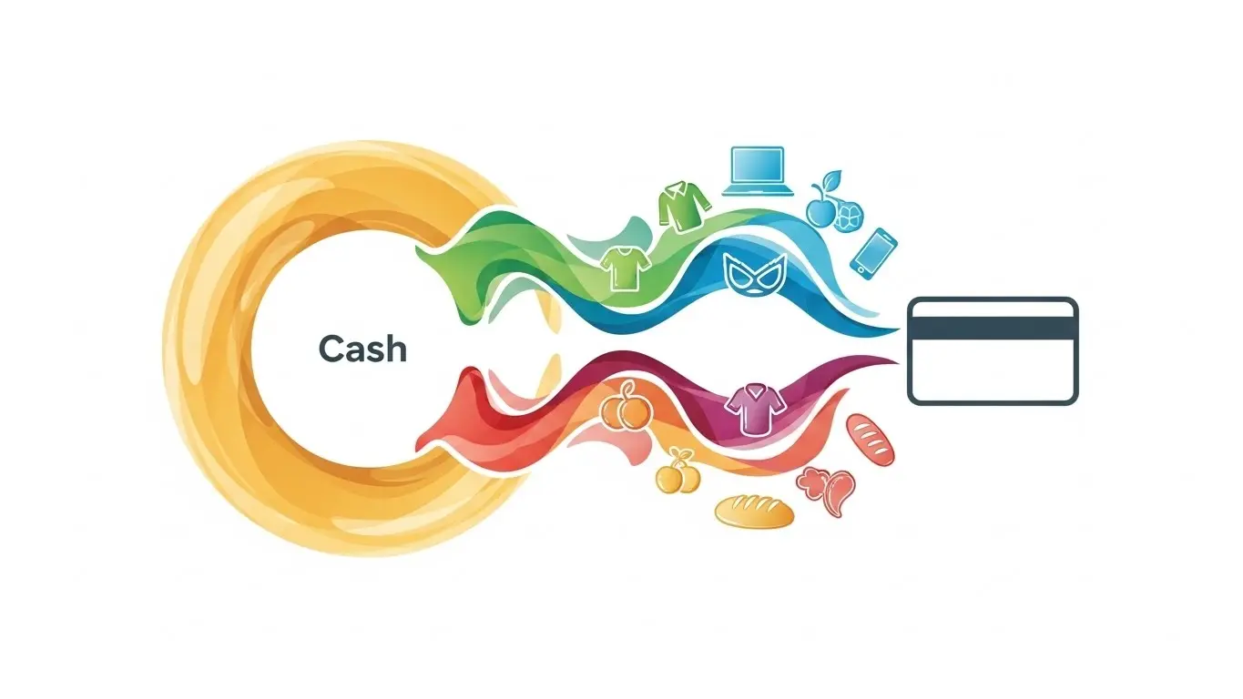 카드로 현금 만드는법 절차를 설명하는 다이어그램 - 2026-2