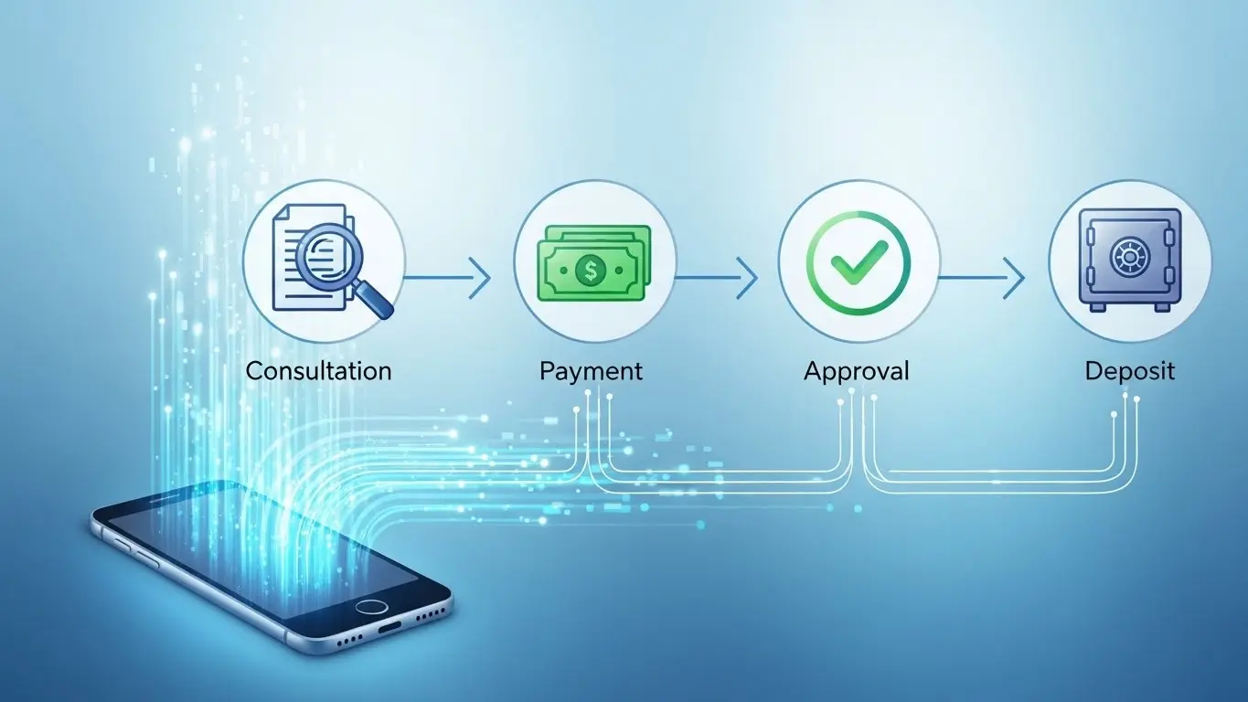 카드 현금화 절차를 설명하는 다이어그램 - pg-2